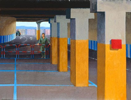 The Supermarket Car Park II - Jeffrey Smart Tablo