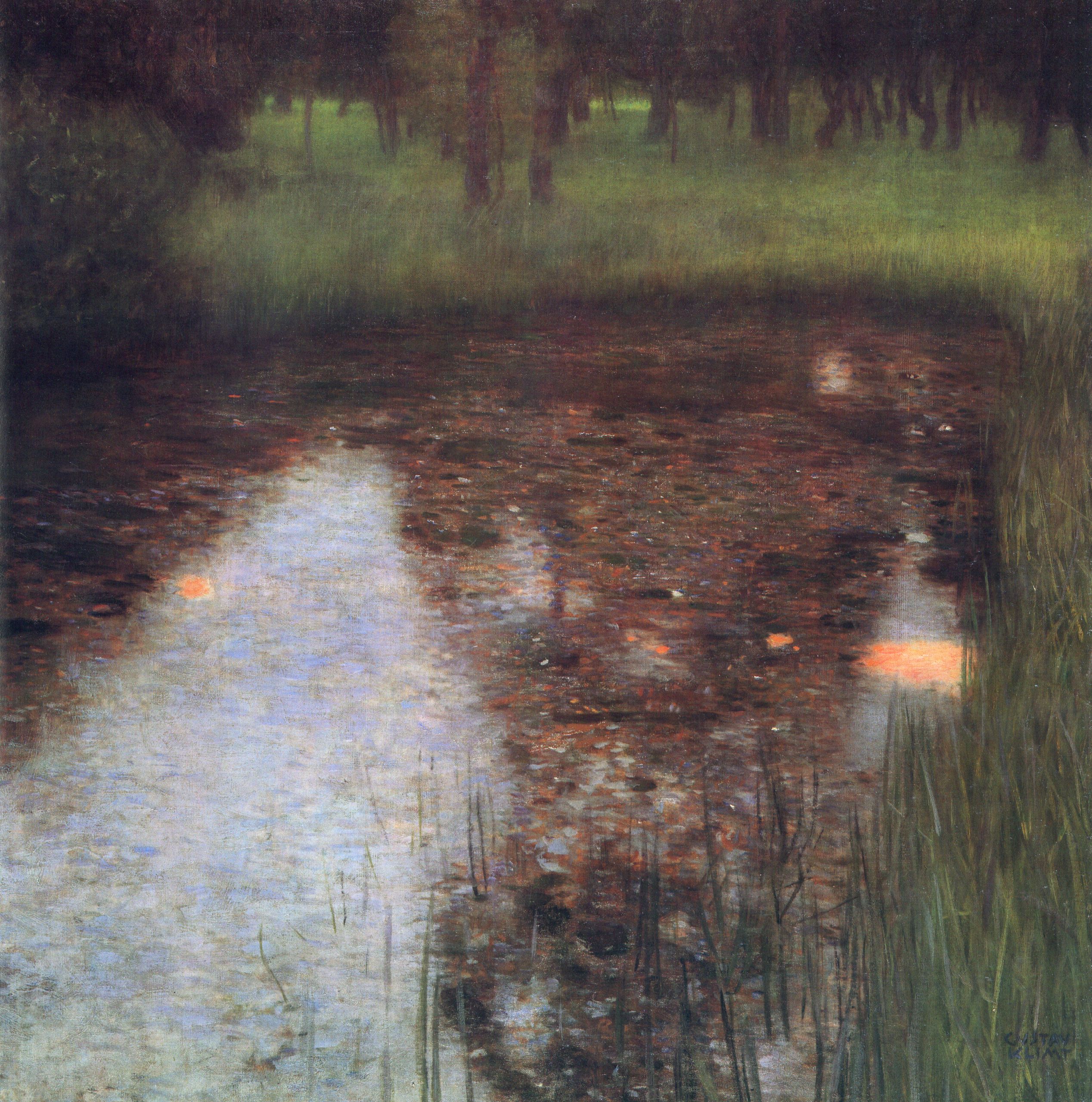 The Swamp (1900) - Gustav Klimt Tablo kanvas tablo
