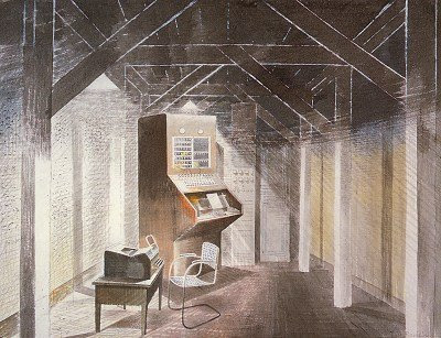 The Teleprinter Room (1941) – Eric Ravilious Tablo