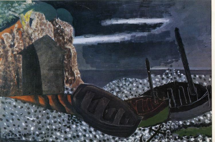 The Three Boats (1929) - Georges Braque Tablo