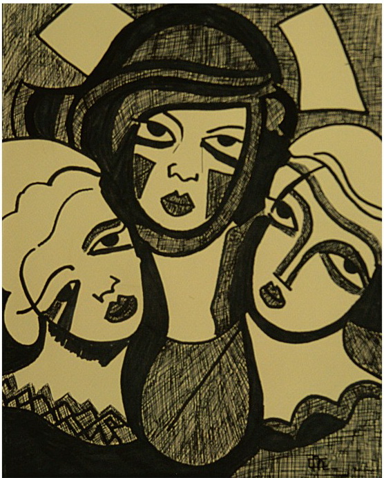The Three Graces - Corneliu Michailescu Tablo