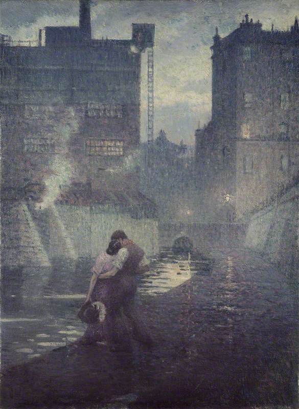 The Towpath (1912) - C. R. W. Nevinson Tablo