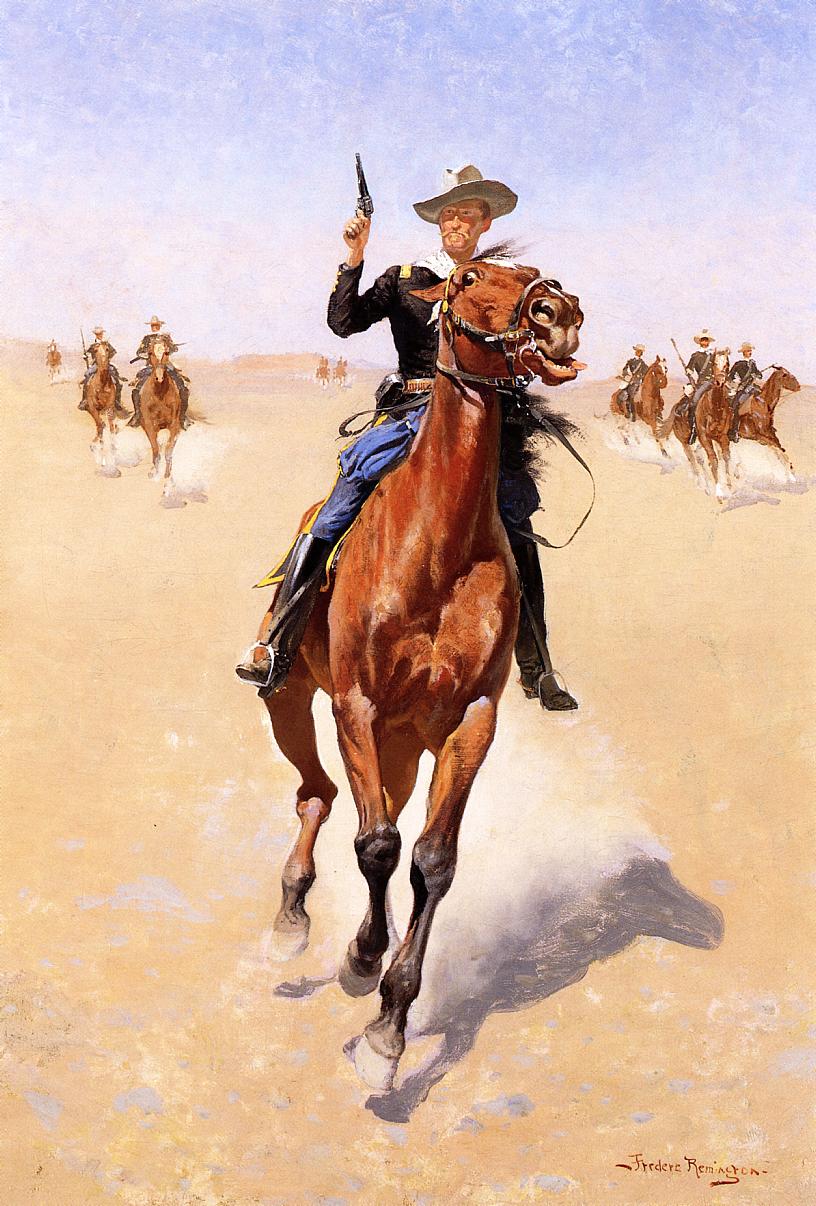 The Trooper (1892) - Frederic Remington Tablo