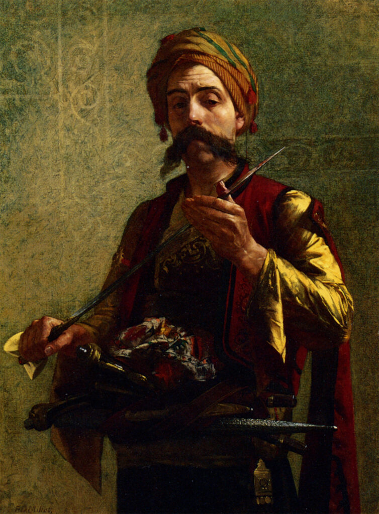 The Turkish Soldier (1878) - Francis Davis Millet Tablo