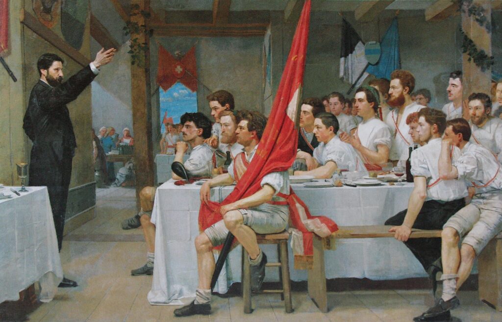 The Turner Banquet (1878) - Ferdinand Hodler Tablo