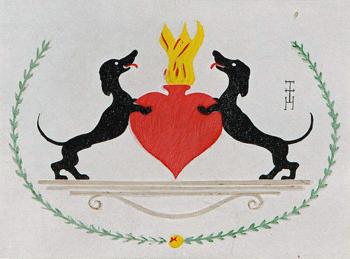 The Two Dachshunds (1906) – Thomas Theodor Heine Tablo
