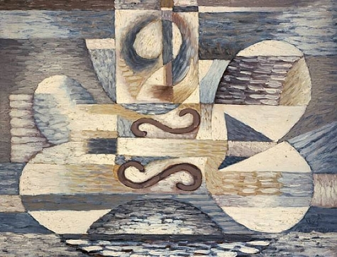 The Violin’s Reflection (1945) - Serge Charchoune Tablo