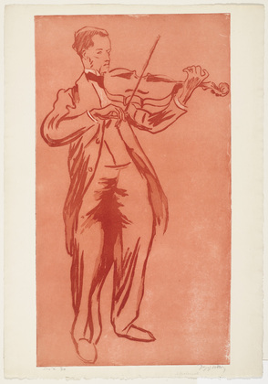 The Violinist (Le violoniste Supervielle) (1899) - Jacques Villon Tablo