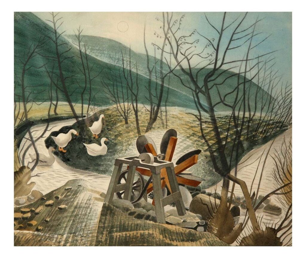 The Water Wheel (1938) – Eric Ravilious Tablo
