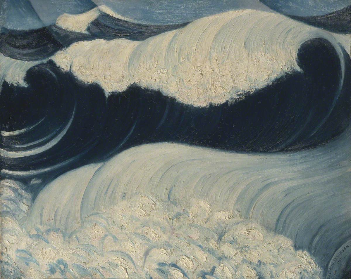 The Wave (1917) - C. R. W. Nevinson Tablo
