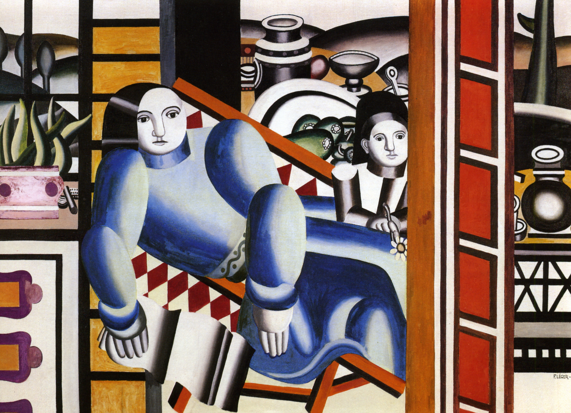 The Woman and the child (1922) - Fernand Léger Tablo