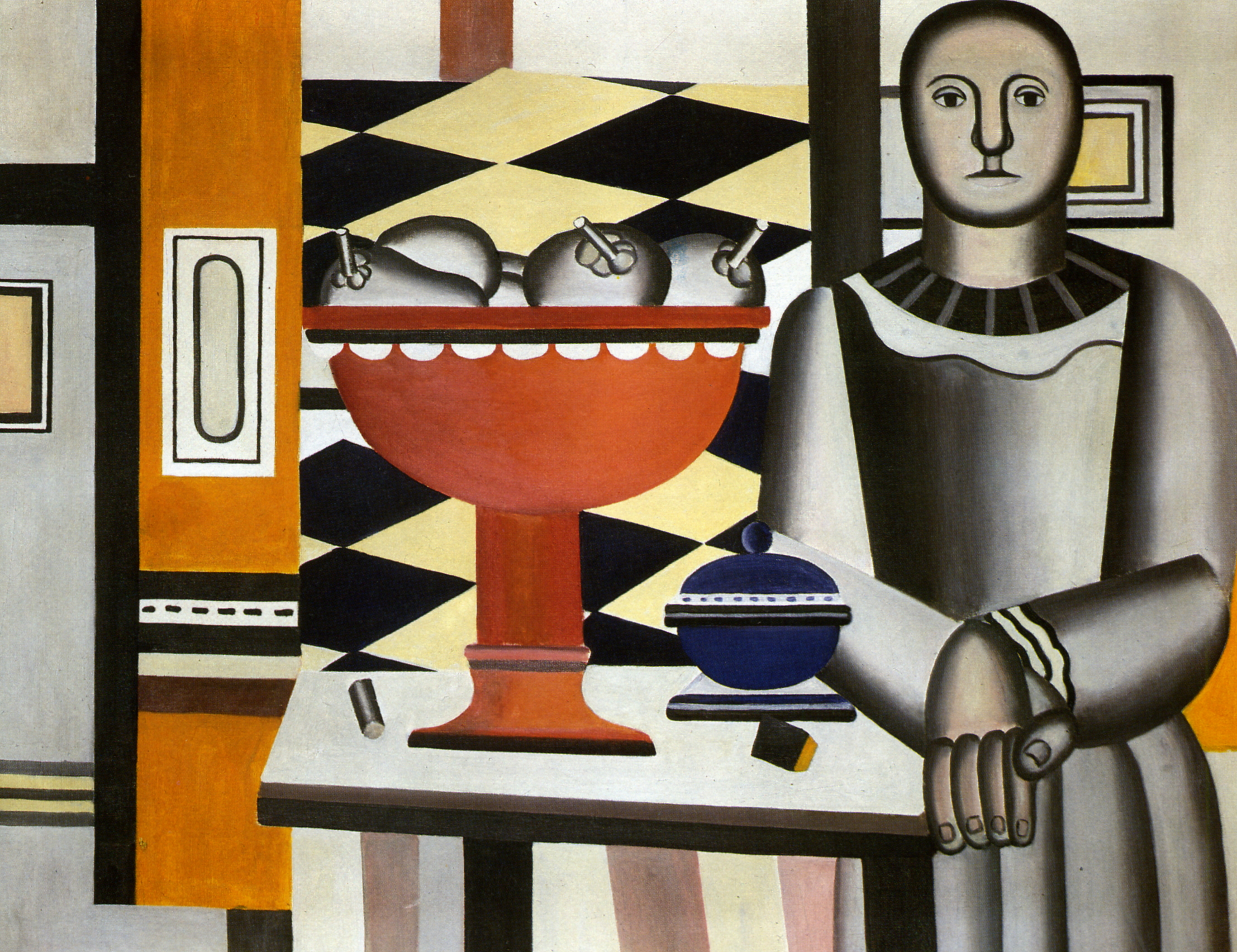 The Woman with the fruit dish (1924) - Fernand Léger Tablo