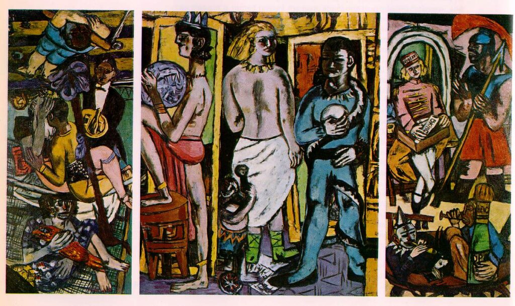 The acrobats (1939) - Max Beckmann Tablo