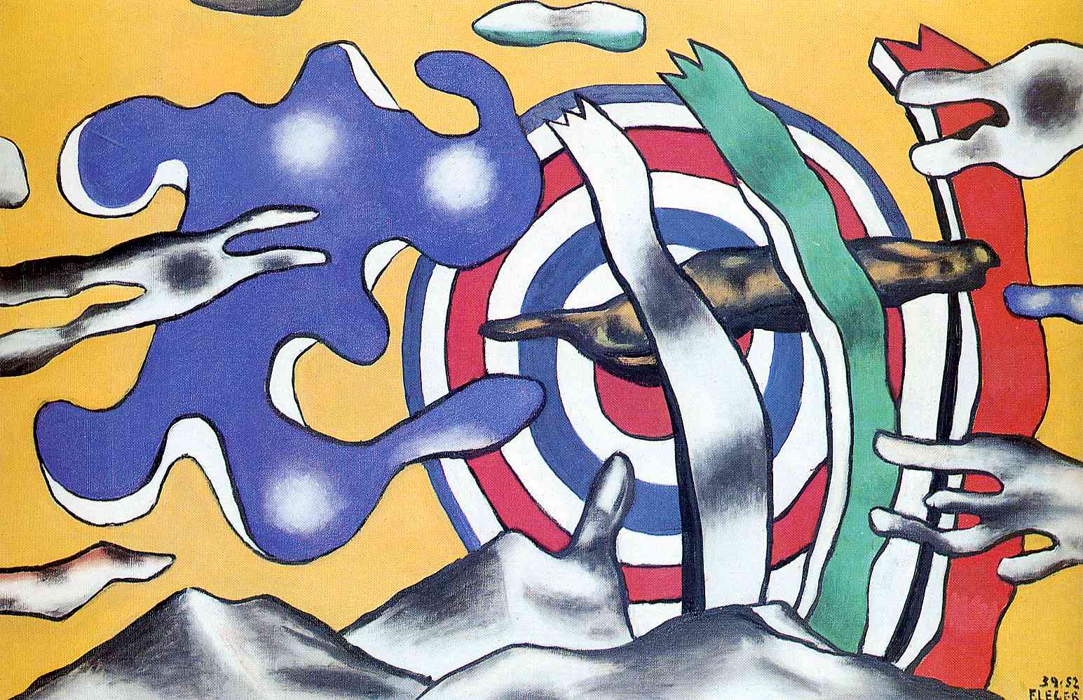 The aircraft in the sky - Fernand Léger Tablo
