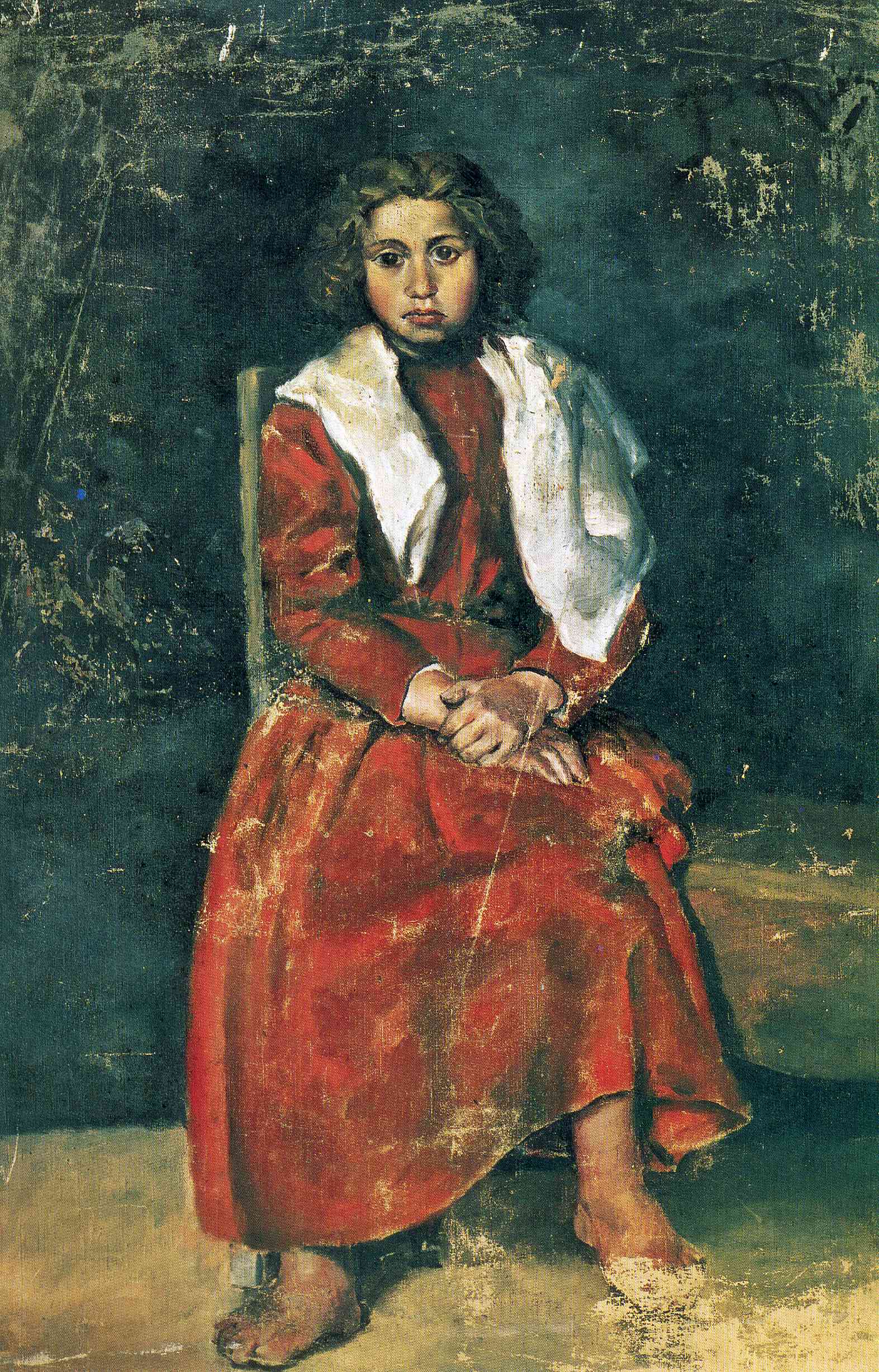 The barefoot girl (1895) - Pablo Picasso Tablo