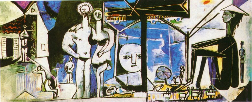 The beach in Garoupe (1955) - Pablo Picasso Tablo