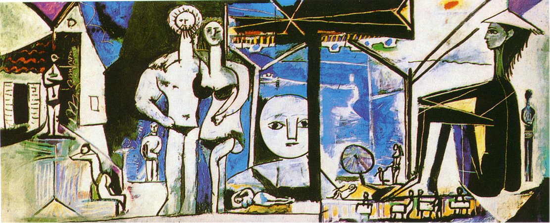 The beach in Garoupe (1955) - Pablo Picasso Tablo
