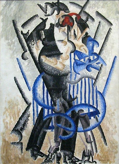 The bear dance at the Moulin Rouge (1913) - Gino Severini Tablo