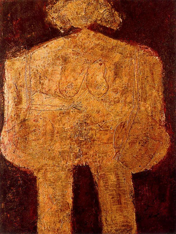 The beautiful heavy breasts – Jean Dubuffet Tablo
