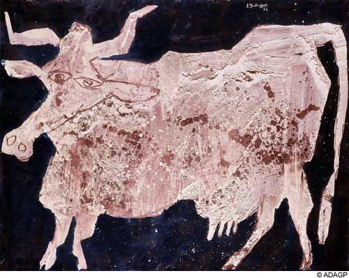The beautiful horned (1954) – Jean Dubuffet Tablo