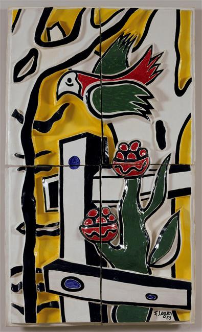 The bird and flower (1953) - Fernand Léger Tablo