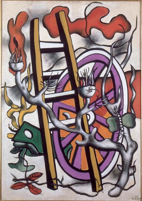 The butterfly on the wheel (1948) - Fernand Léger Tablo