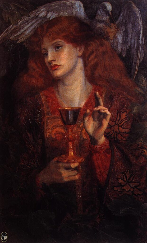 The damsel of the Sanct Grail - Edward Burne-Jones Tablo