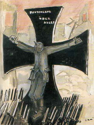 The end of a pirate of the twentieth century (1918) – Mario Sironi Tablo