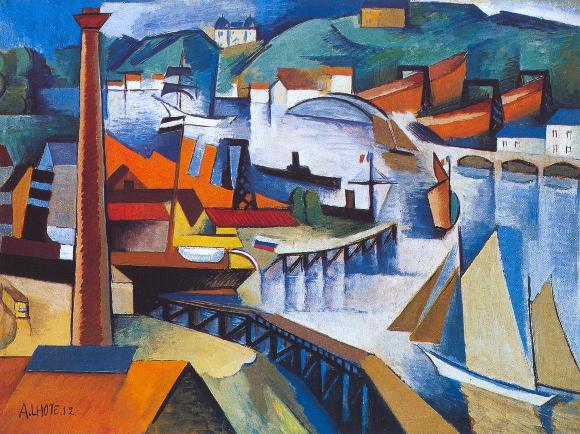 The entrance to the tidal basin in Bordeaux (1912) - André Lhote Tablo