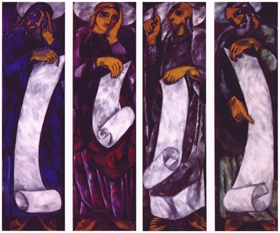The evangelists (in four parts) (1911) - Natalia Goncharova Tablo