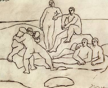The fighters (1921) - Pablo Picasso Tablo