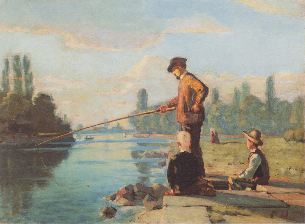 The fisherman (1879) - Ferdinand Hodler Tablo
