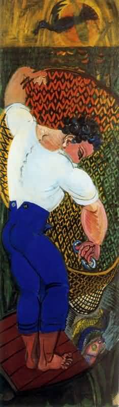 The fisherman with net (1914) - Raoul Dufy Tablo