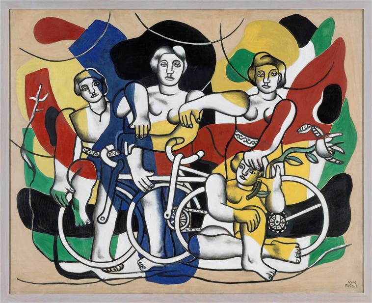The four cyclists - Fernand Léger Tablo
