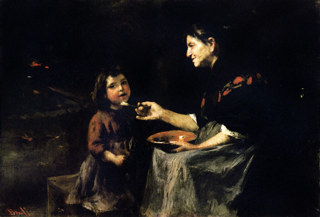 The grandmother (1897) - Joan Brull Tablo