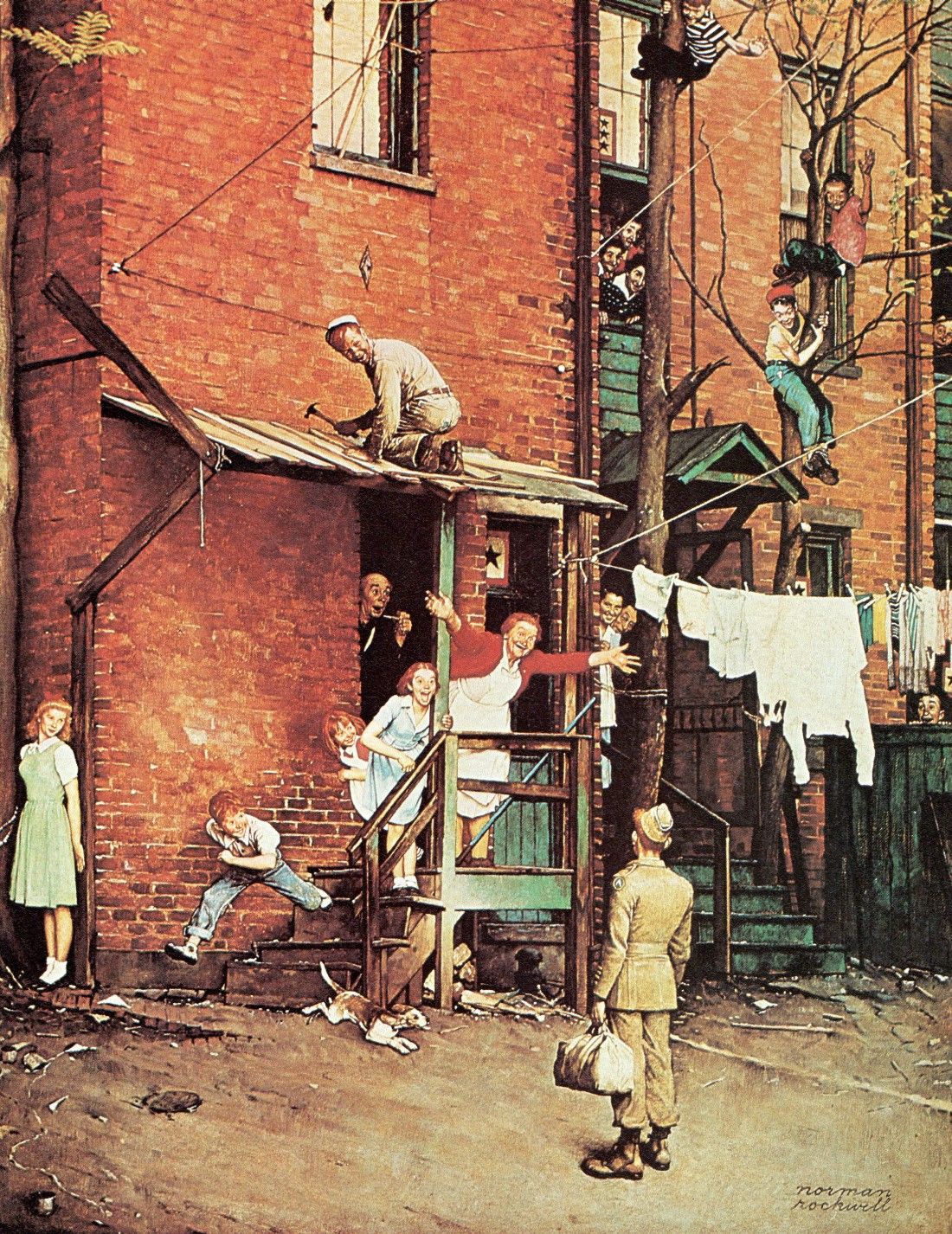 The homecoming (1945) - Norman Rockwell Tablo