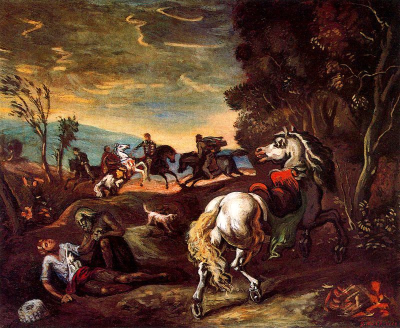 The horse has gone (1939) – Giorgio de Chirico Tablo