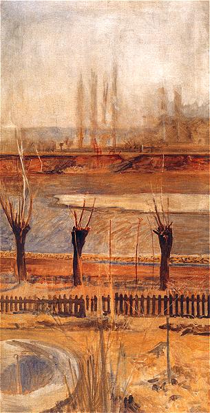 The landscape above the Vistula - Jacek Malczewski Tablo