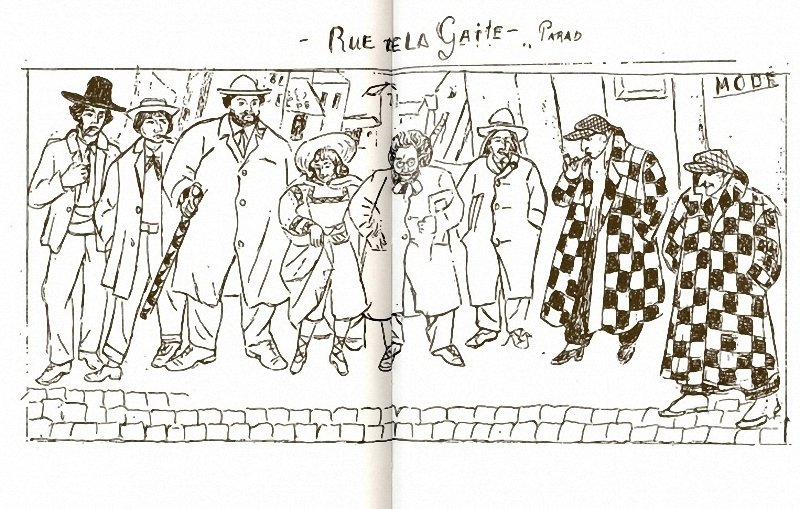 The march down Rue de la Gatti in Paris - Marevna (Marie Vorobieff) Tablo