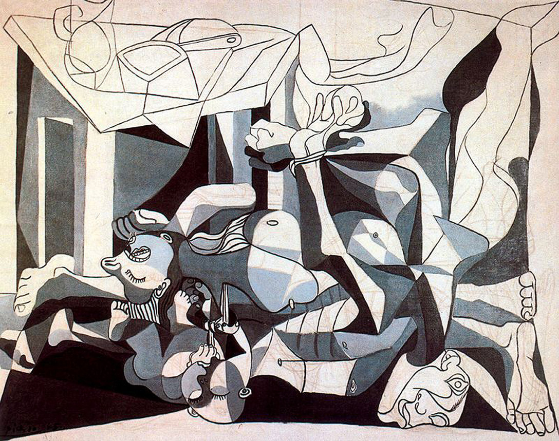 The mass grave (1945) - Pablo Picasso Tablo