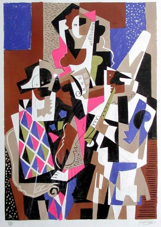 The musicians (1955) - Gino Severini Tablo