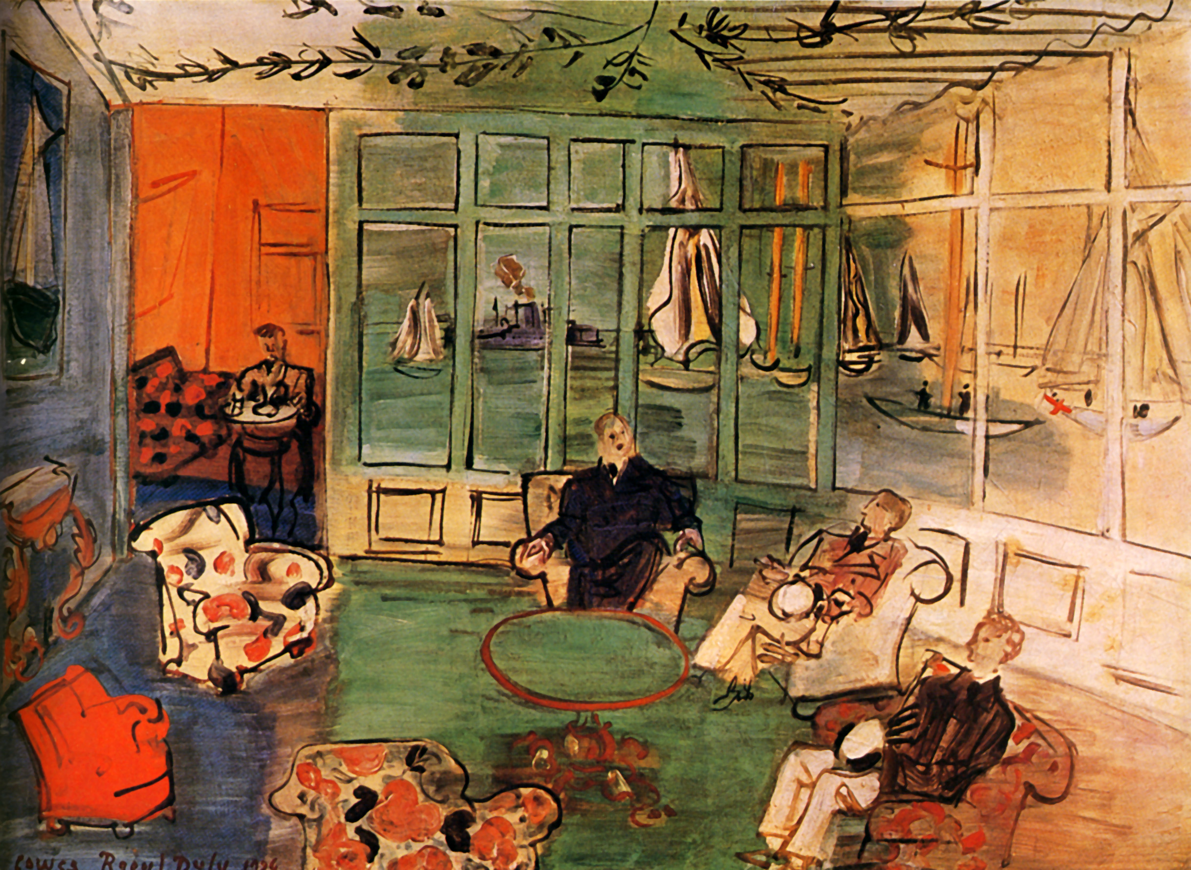 The nautical Club with Cowes (1936) - Raoul Dufy Tablo