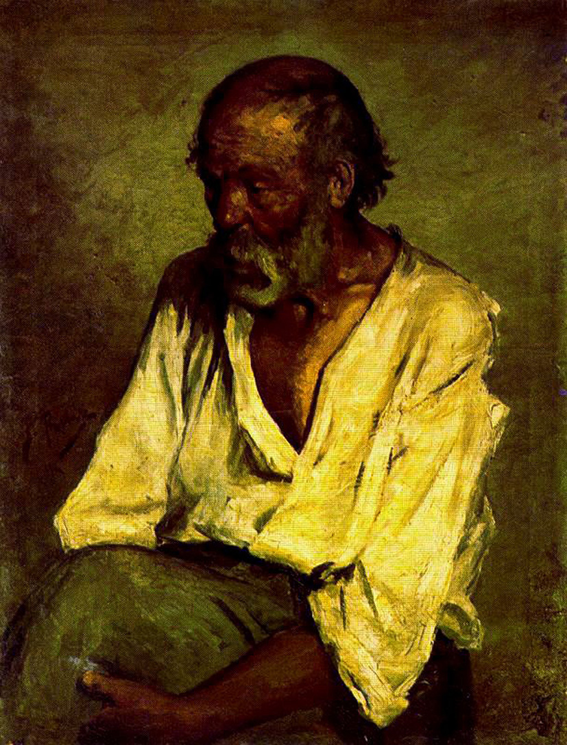 The old fisherman (1895) - Pablo Picasso Tablo