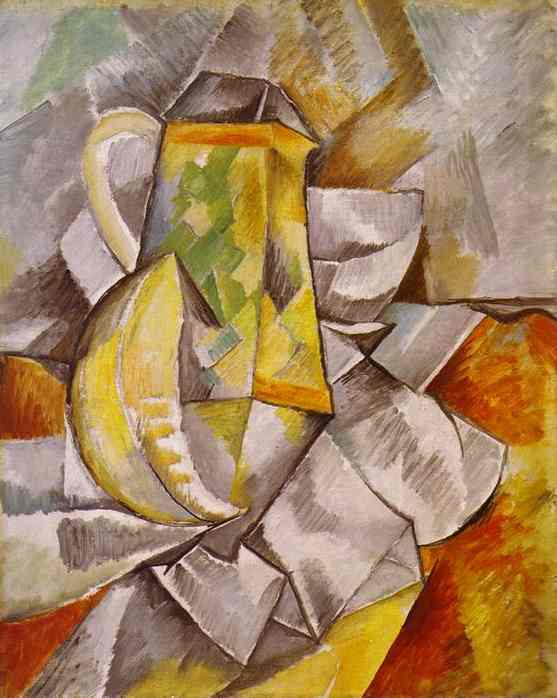 The pitcher (1909) - Georges Braque Tablo