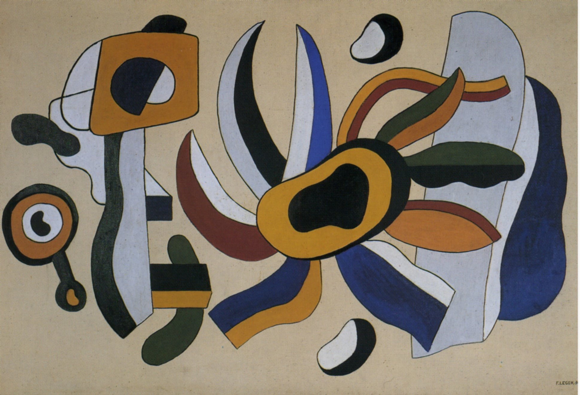 The polychrome Fleur (1936) - Fernand Léger Tablo
