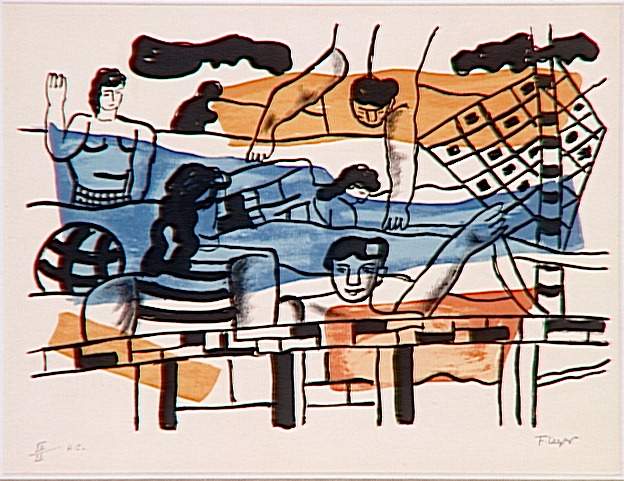 The pool - Fernand Léger Tablo