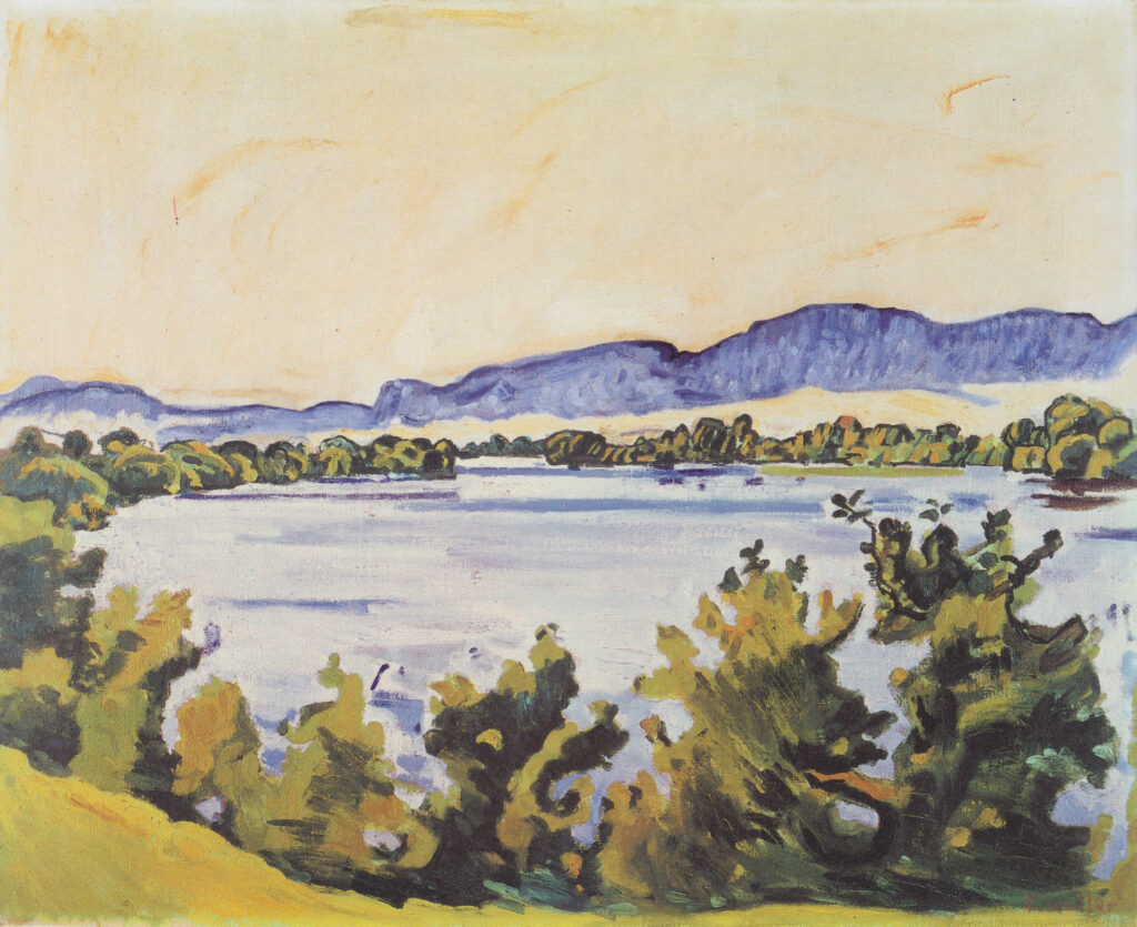 The river Aare in Solothurn (1915) - Ferdinand Hodler Tablo