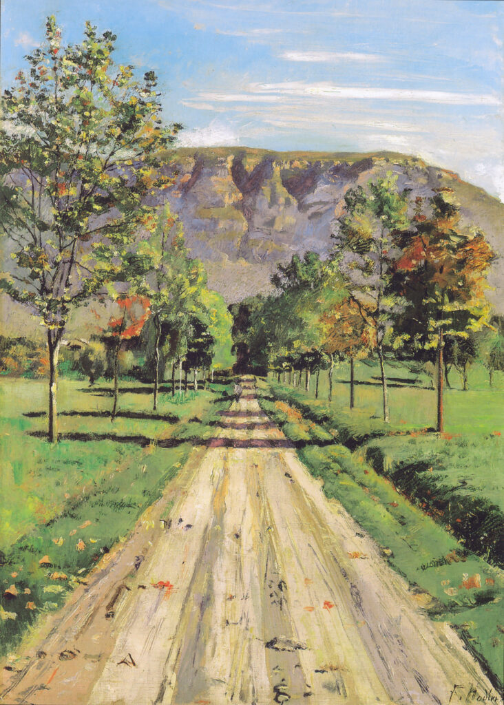 The road to a particular interest (1890) - Ferdinand Hodler Tablo