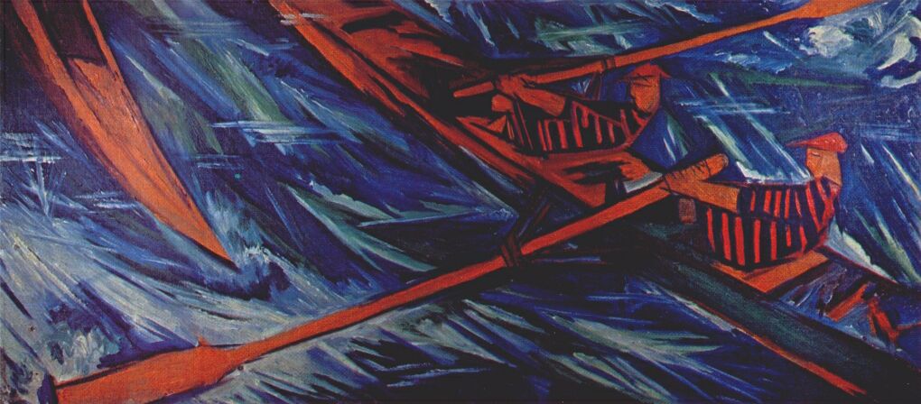 The rowers (1911) - Natalia Goncharova Tablo