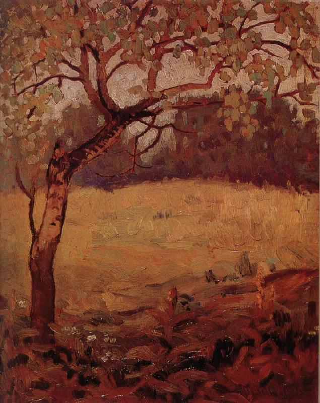 The shaking Poplar (1917) - Grant Wood Tablo